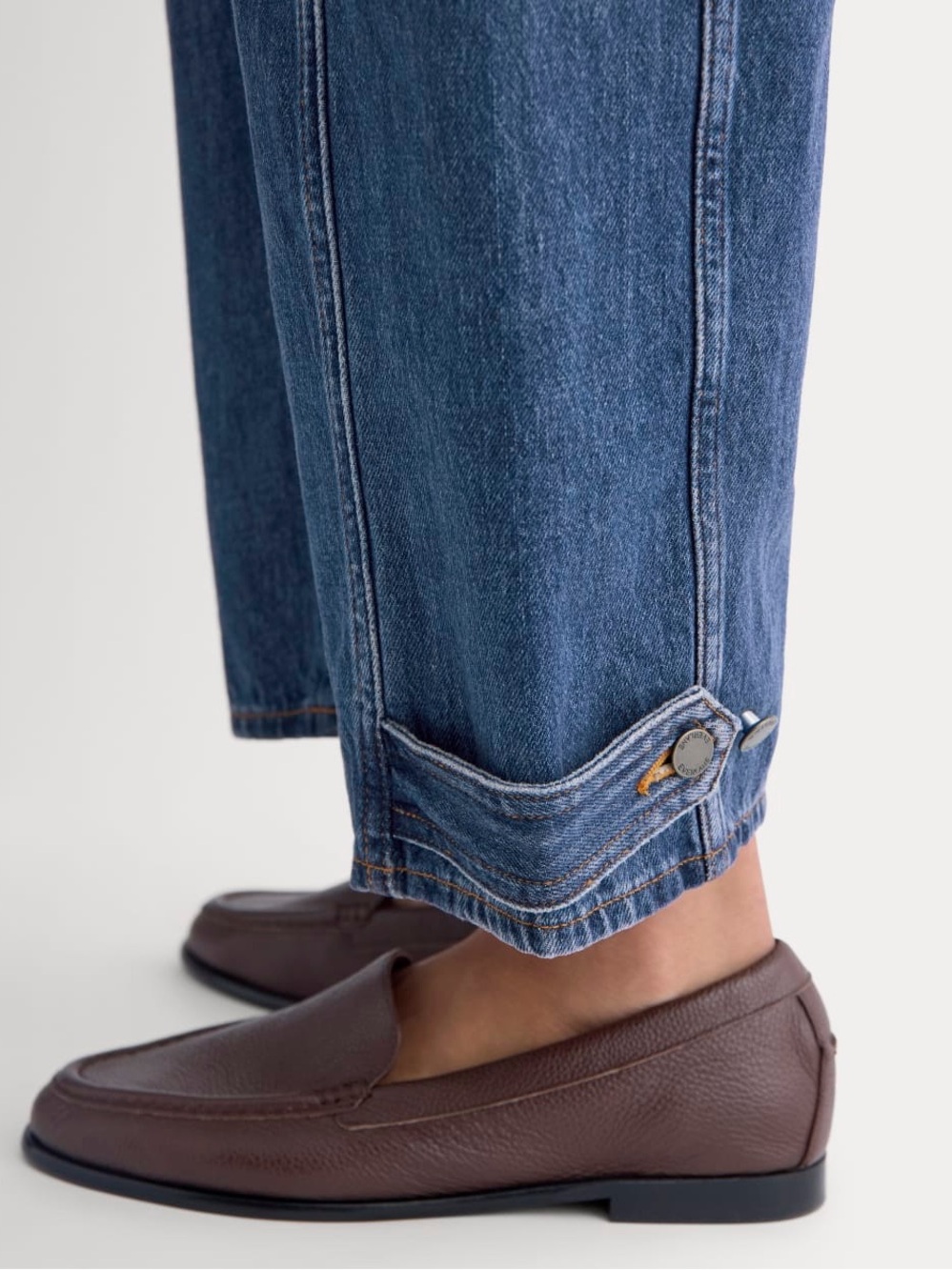 Everlane The Way-High Utility Jean Blue Size 31R Barrel Cargo NWOT - Picture 5 of 16